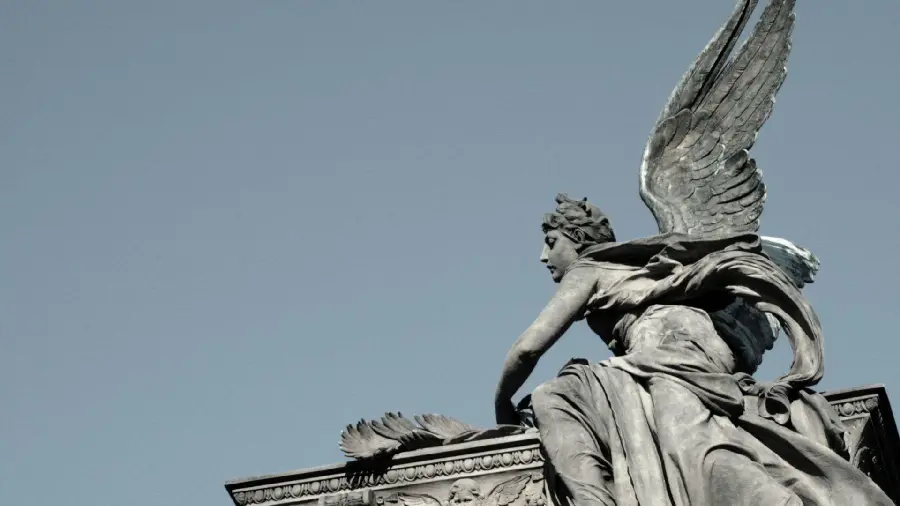 Download Stock Photo of a Kind Angel Stone Statue 