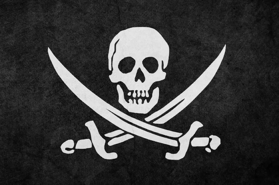 The simplest pirate flag symbol suitable for editing in Inshot and Photoshop