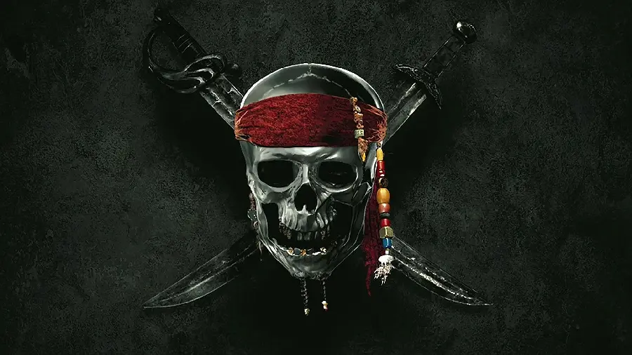 Interesting and high-quality photo of a pirate skull for profile and background image