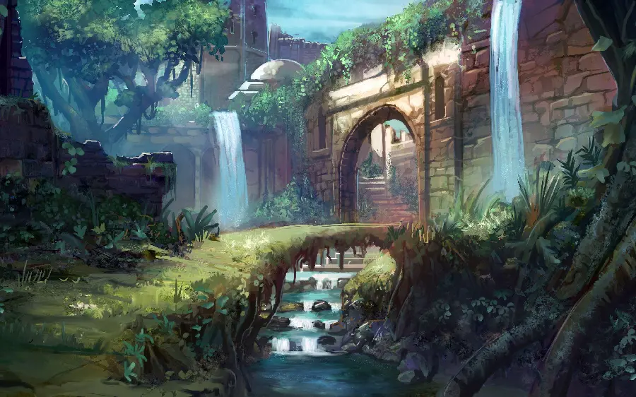 Dreamy Digital Painting Wallpaper for Tablet Background