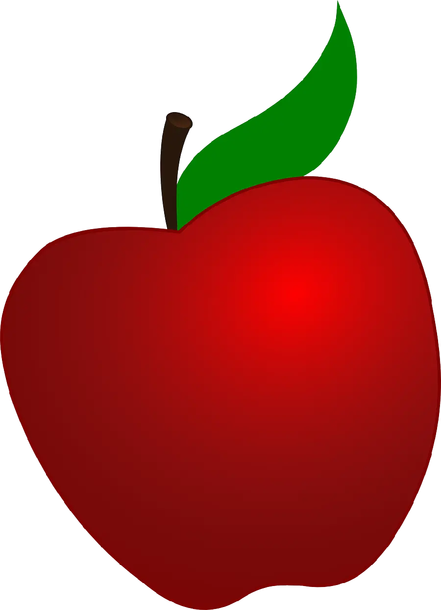 Cool red apple logo in png format for all types of editing