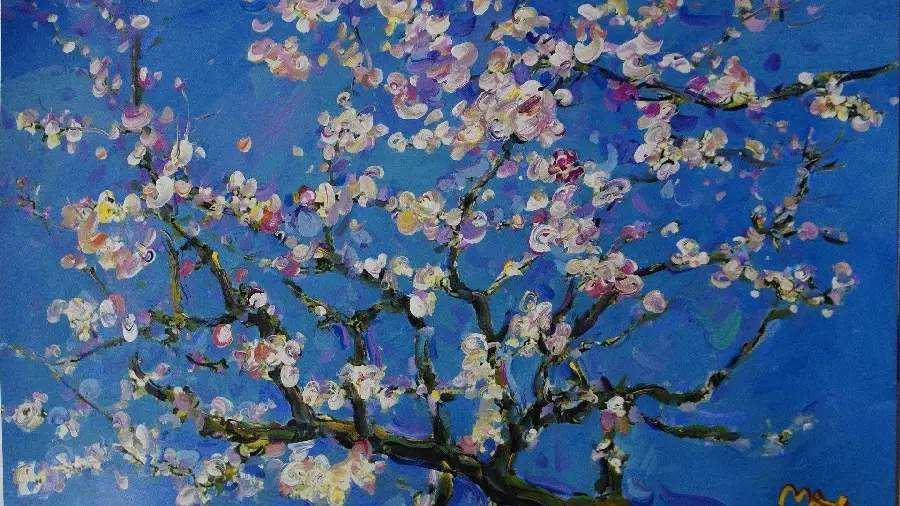 Download high-quality photo of Vincent Van Gogh's Blossom Painting