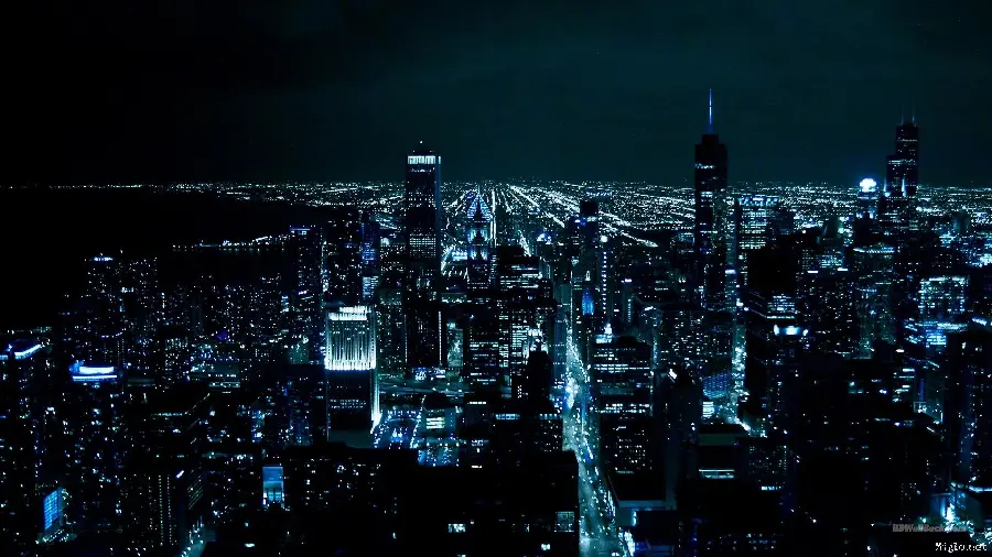Unique wallpaper of tall buildings in a big city