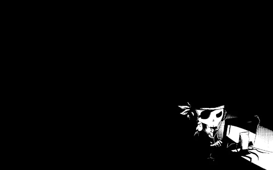 Cool Black Pirate Skull Wallpaper for Desktop Monitor
