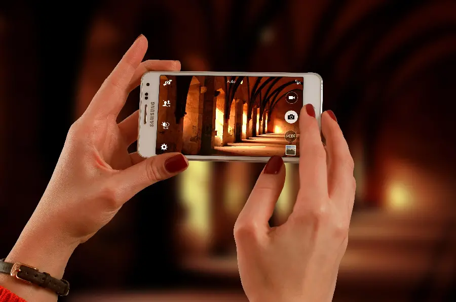 Background photo of photography with a mobile phone camera for photography lovers