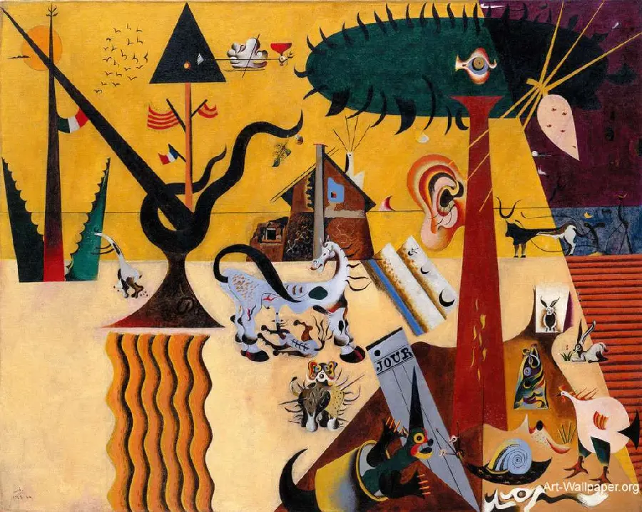 Download a creative artwork called The Voice of the Towers by the famous Russian painter Wassily Kandinsky