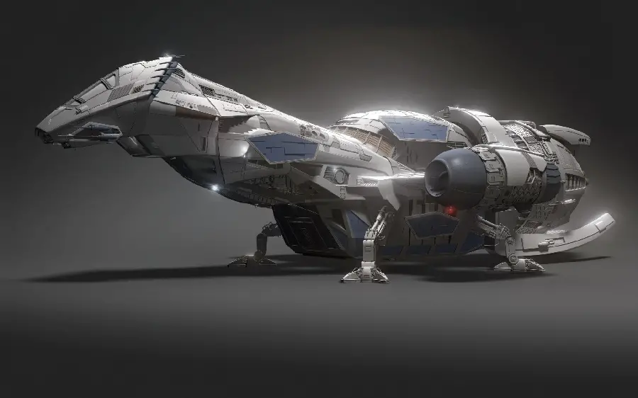 Spaceship Art Wallpaper for Mechanical Engineering Enthusiasts