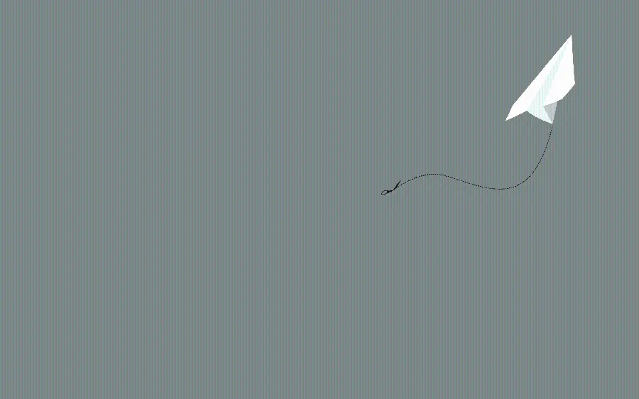 Minimal and fantasy wallpaper of a paper rocket with a stylish gray screen