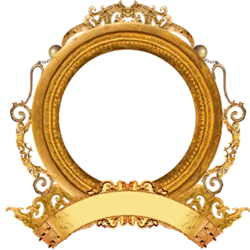 Free golden photo frame image for editing bride and groom photos 1402