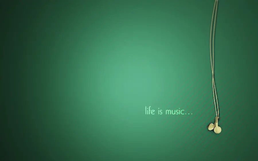 Simple artistic background life is music laptop background for music lovers