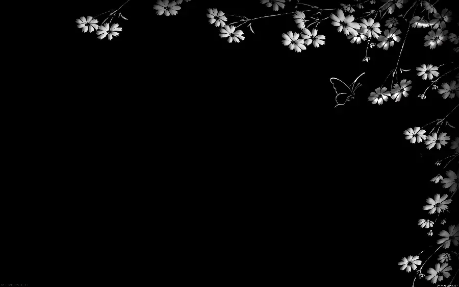 A beautiful and interesting background of beautiful flowers with Beautiful butterfly next to it 