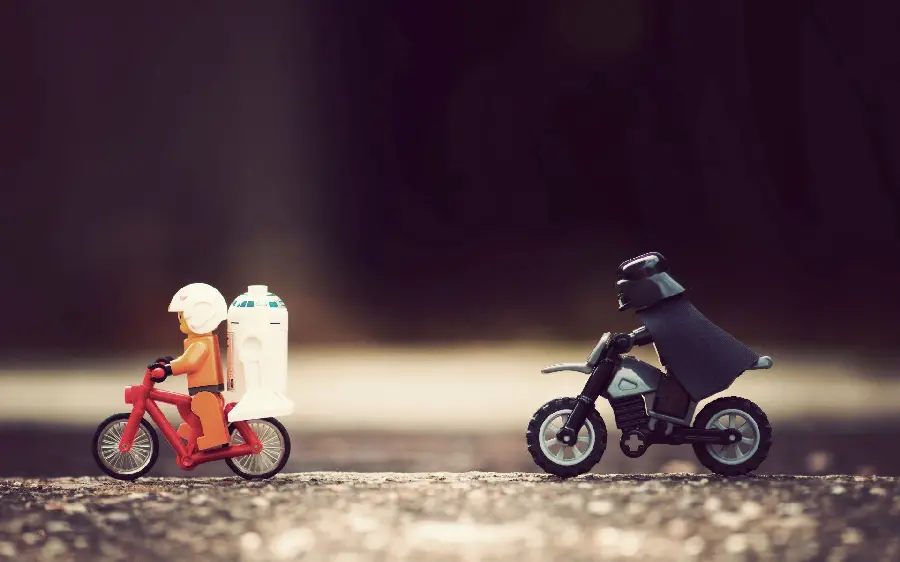 Download an attractive background of Lego Darth Vader for laptop wallpaper