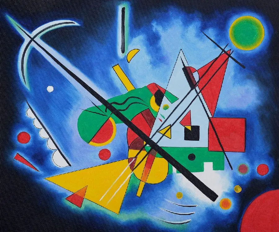 The latest conceptual painting photo of the great Russian painter named Wassily Kandinsky