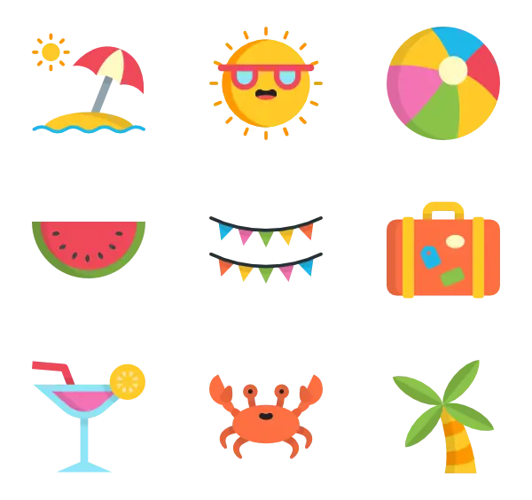 Amazing image of summer design icons with high quality 