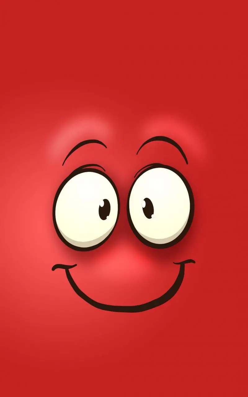  Amazing background of a red emoji with big eyes 