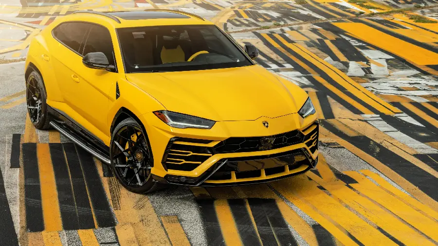 Very good and spectacular wallpaper of a yellow car for boys