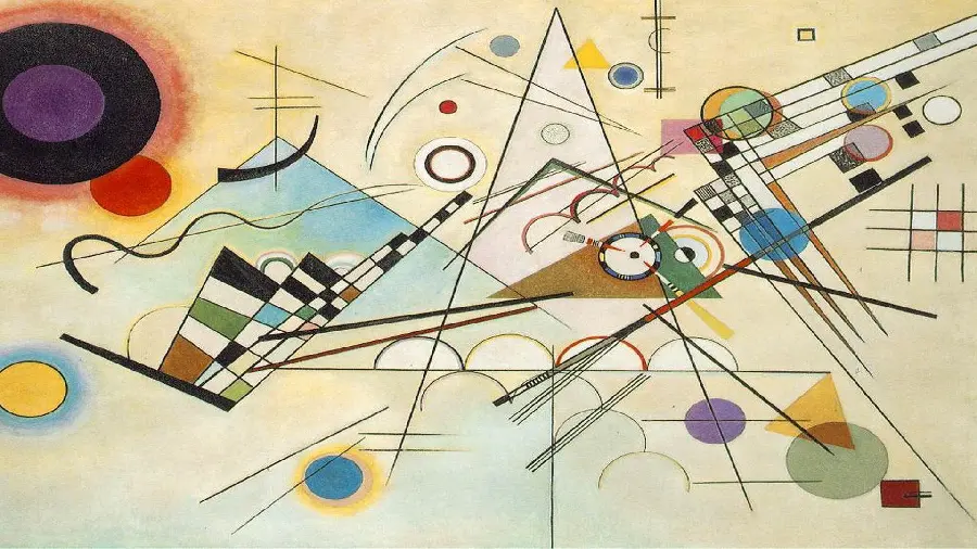 The most interesting abstract painting image, a spectacular abstract painting by the great man Wassily Kandinsky