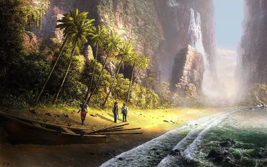Background Artistic and eye-catching drawn by digital painting