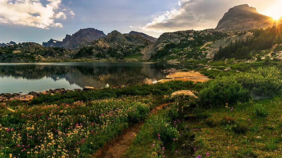 The most striking image of nature at sunset for background 