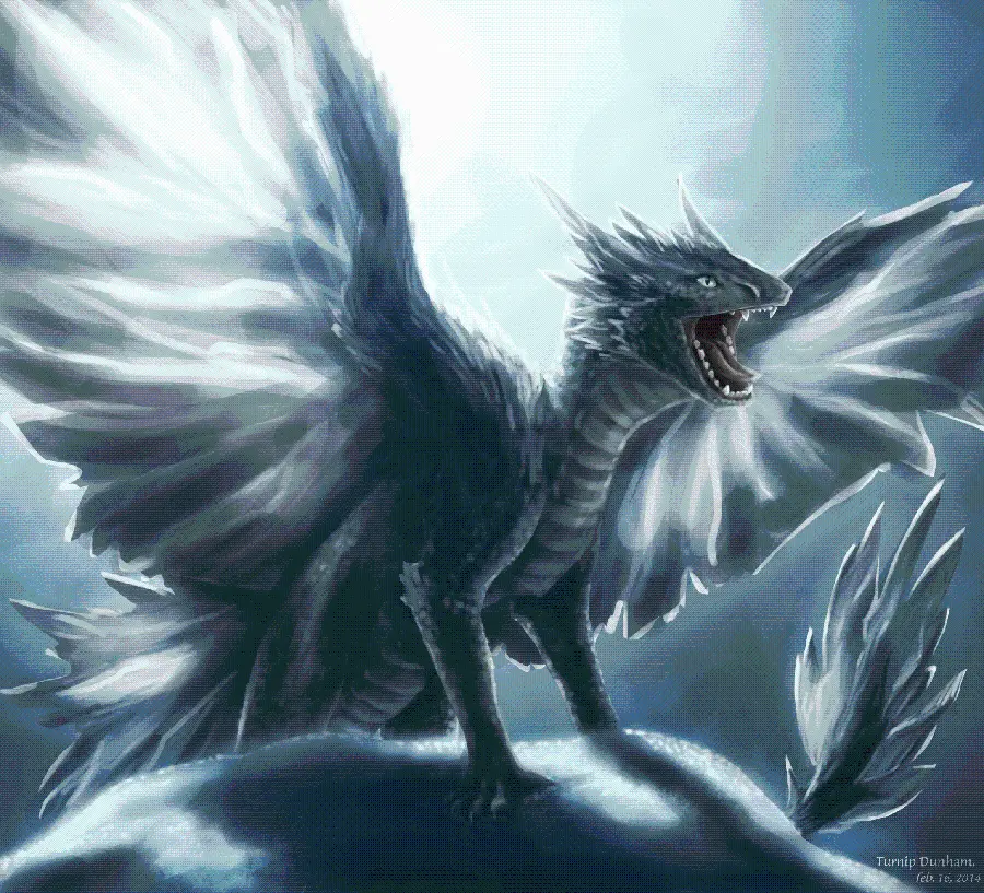 Download the spectacular image of the ice dragon with the highest quality 