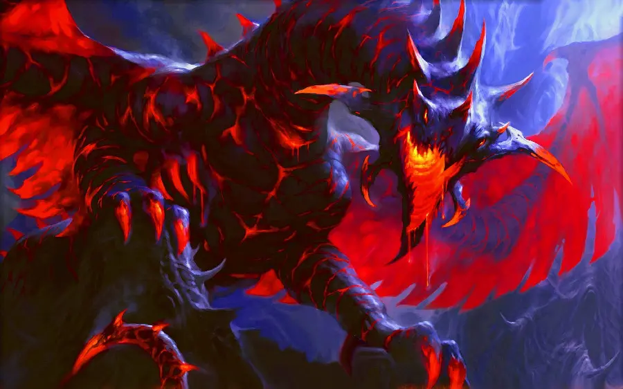 Background photo of a dragon that defeats and destroys other dragons