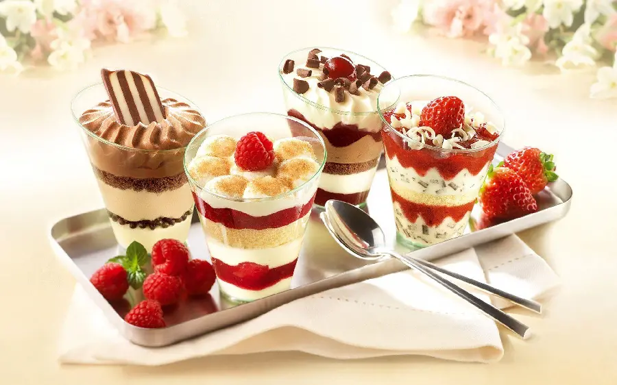 New and eye-catching image of ice cream in a cup for printing on the ice cream cafe sign