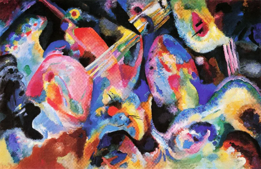 Download the most terrible painting by Wassily Kandinsky, the Russian painter