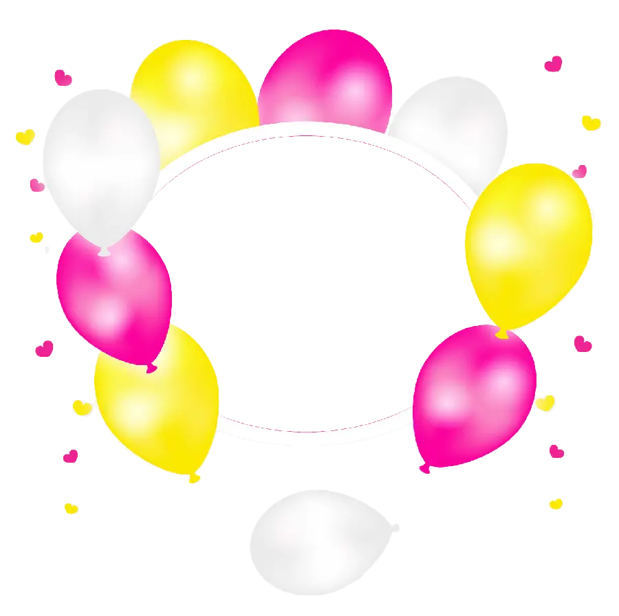 Download graphic balloon frame for Photoshop birthday photo 