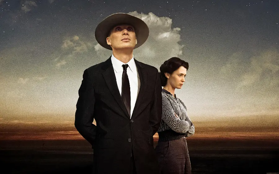 Photo of Cillian Murphy and Emily Blunt as Catherine Keating in the movie Oppenheimer