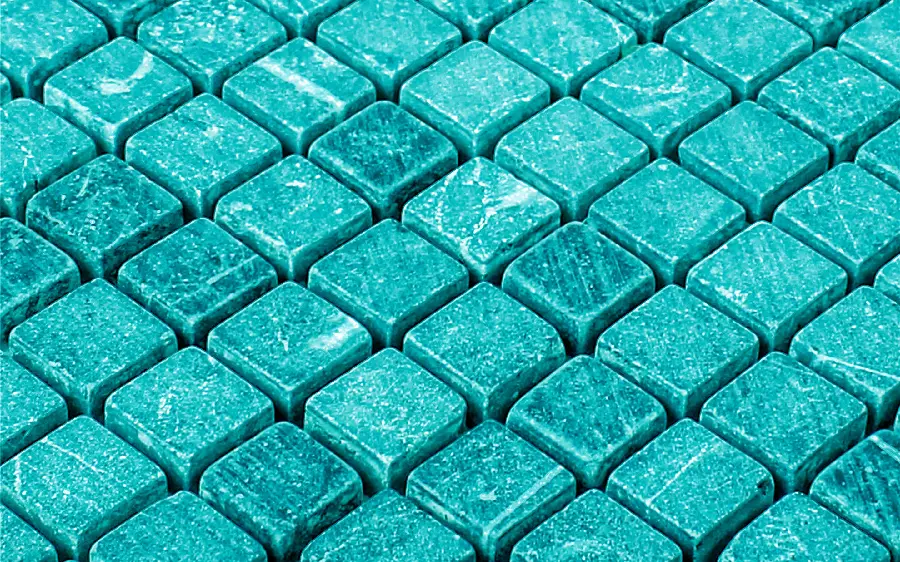 A unique and spectacular wallpaper of square turquoise stone 