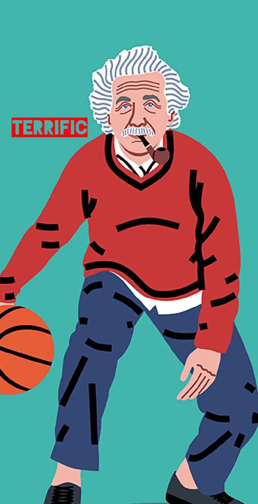 Download cartoon stock photo of famous scientist Albert Einstein 