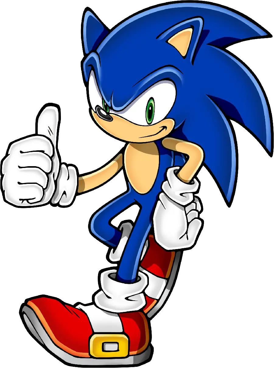 Incredibly beautiful wallpaper of Sonic the Hedgehog far away cropped 
