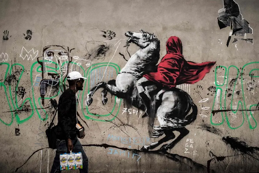 Photo of creative and artistic murals of fantasy graphics 