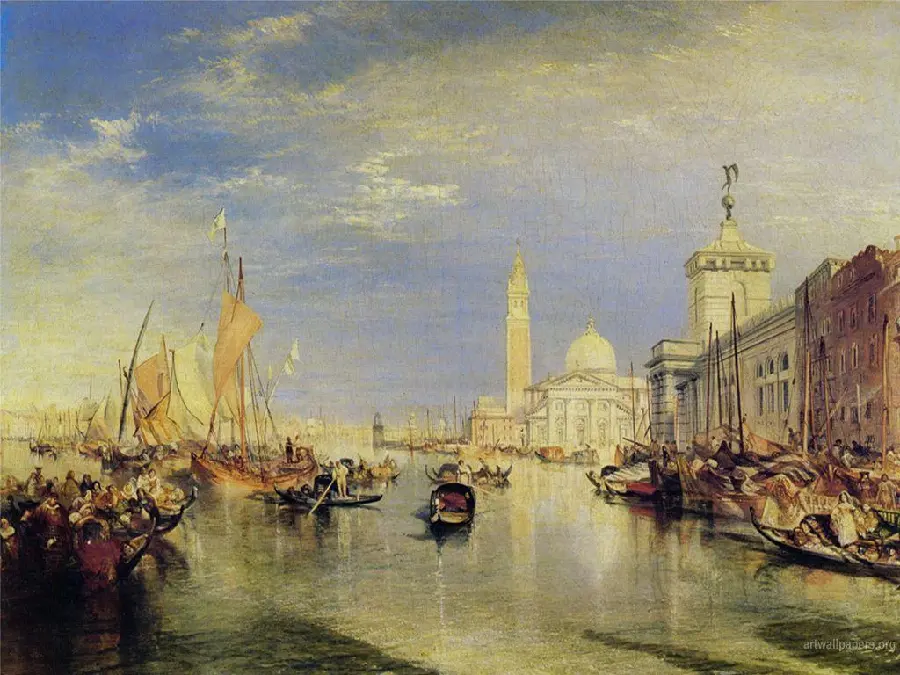 Beautiful and pleasant painting of industry and nature by William Turner 
