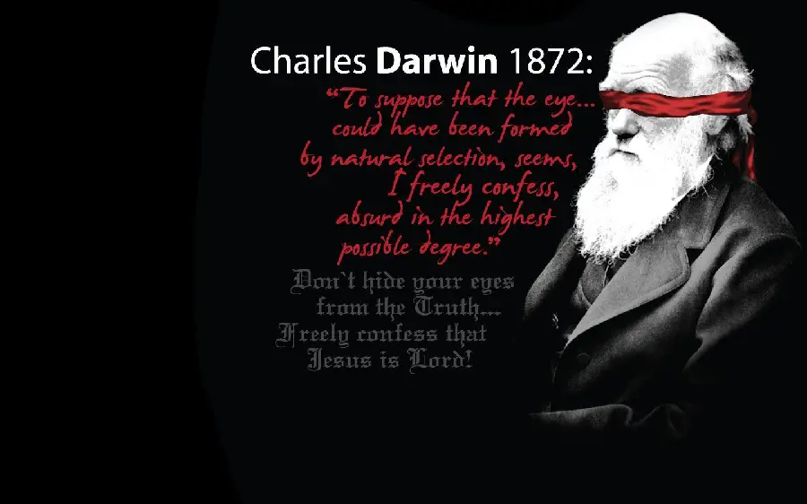 Image Modern and conceptual background of Charles Darwin's photo suitable for computer 