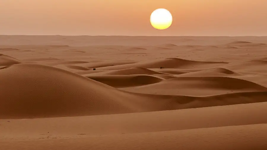 Unique and special wallpaper of the desert and spectacular sunset