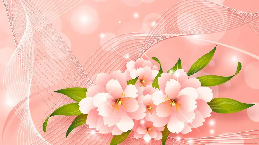 Amazing and spectacular wallpaper of computer blossoms 
