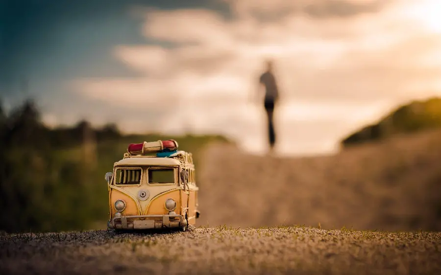 The most beautiful miniature bus photo for Telegram and WhatsApp profiles 
