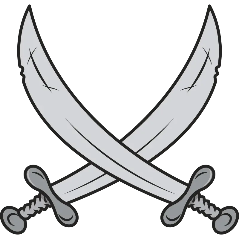 Attractive vector of two fighting swords placed together suitable for editing all kinds of clips