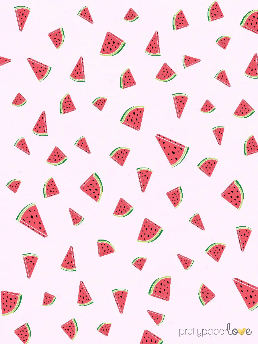 Super cute wallpaper of cartoon and delicious watermelons 