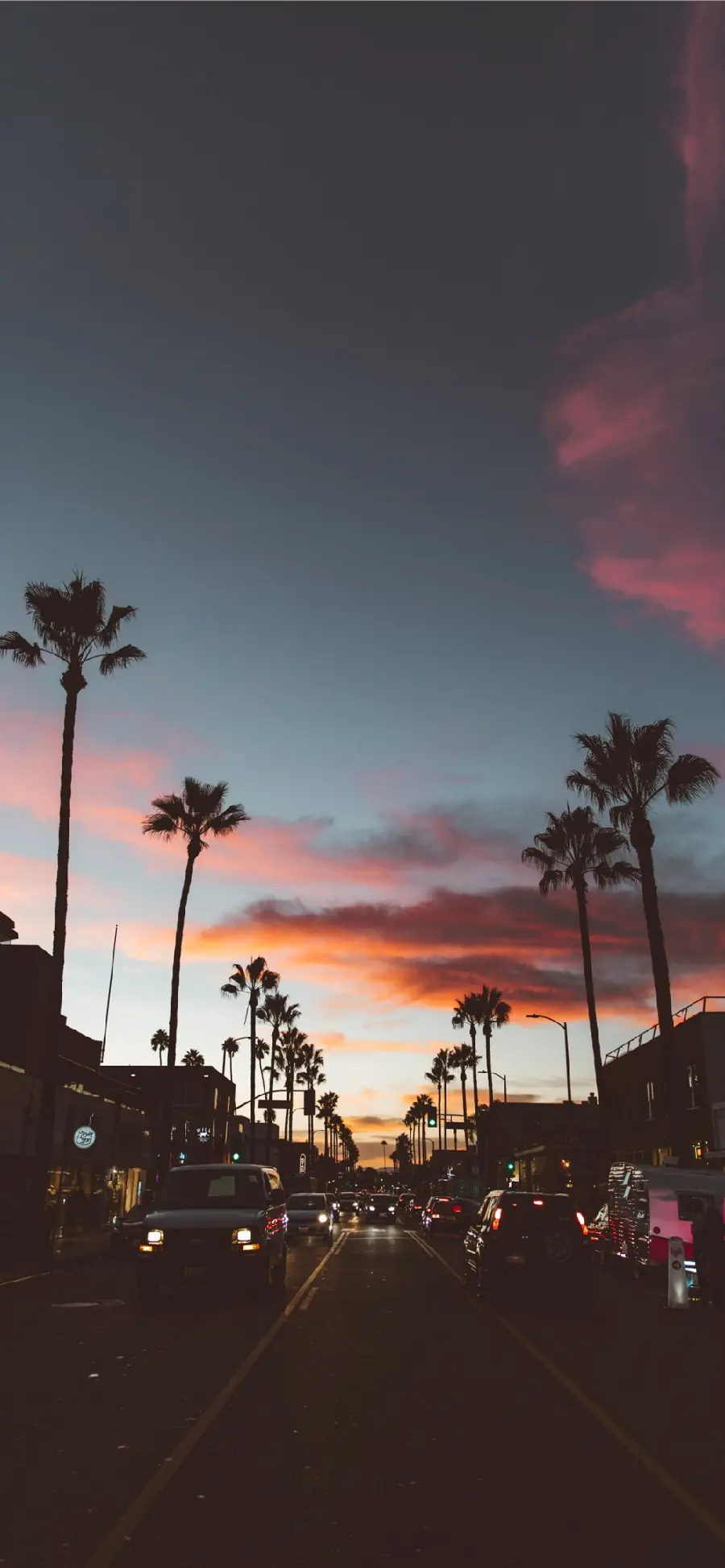 A dreamy photo of a corner of a residential area in Los Angeles, California, USA