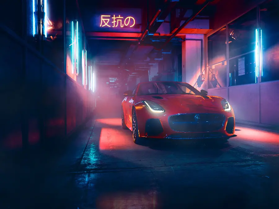 A cool picture of a cool neon sports car 