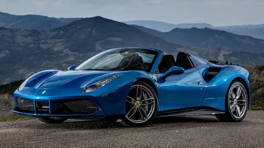 Ferrari 488 Pista Spider Car Image in Luxury Blue