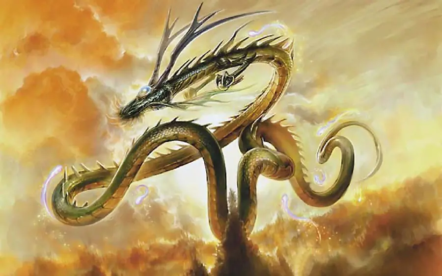 Full HD image of a terrifying Japanese dragon for Instagram