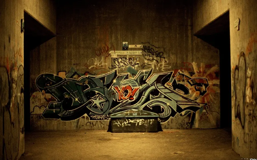 The most mysterious fantasy graphic graffiti design suitable for city beautification and advertising