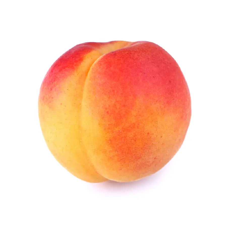 The simplest peach fruit photo with a white background for all kinds of graphic activities
