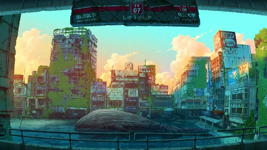 The Most Beautiful Fantasy and Colorful Photo of Abandoned City with New and Tall Buildings