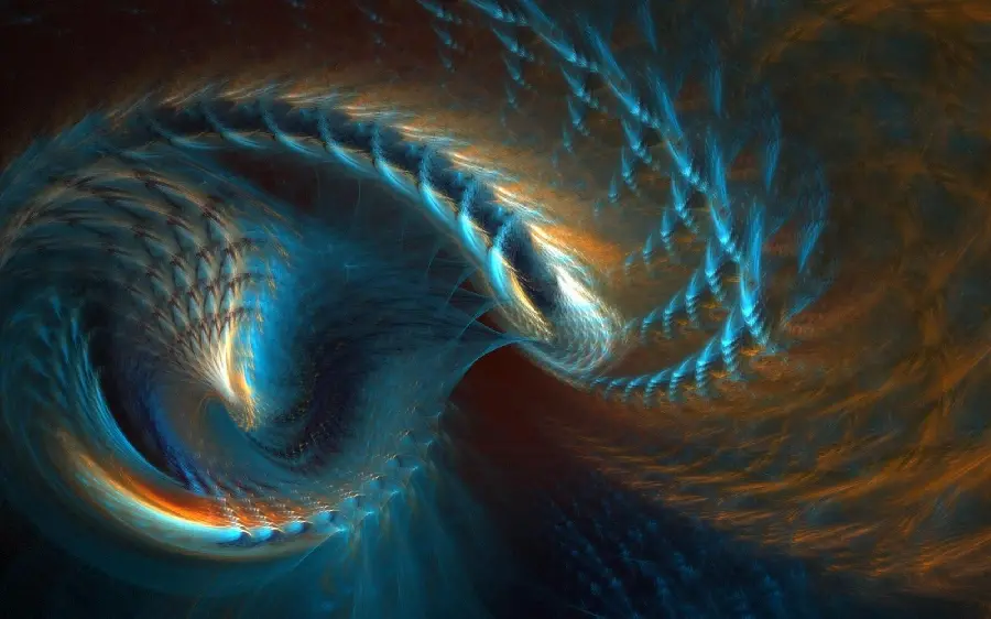 Photo of a spiral painting in an abstract surreal style for backgrounds and profiles 