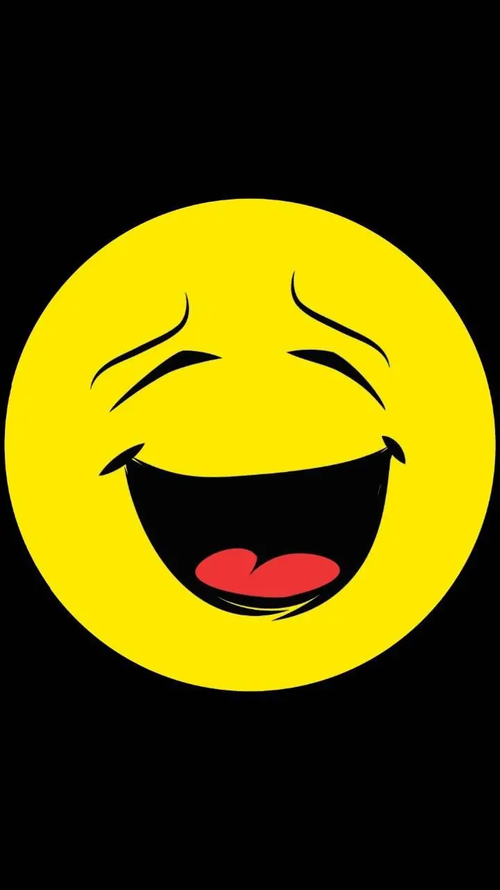 Beautiful background of a smiling emoji with a red tongue 