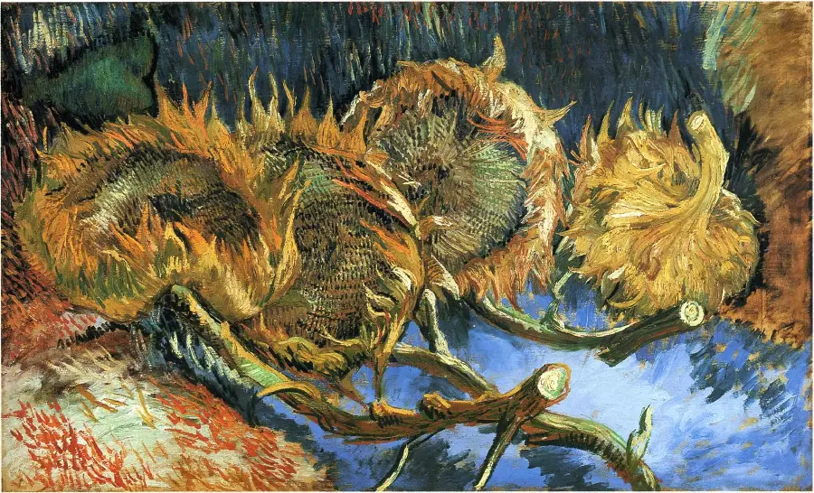 Stock Image of Vincent Van Gogh's Sunflowers Painting for Print